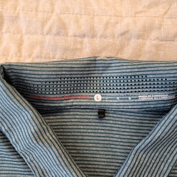 Tiger Woods Collection, Men's, Nike Dri-FIT Golf Polo, Large, Blue and Green - Picture 5 of 9